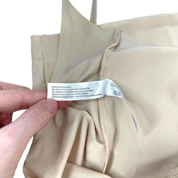 Wacoal  Beyond Naked‎ Cotton Blend Open Bust Thigh Shaper Sz M nude - Picture 7 of 7